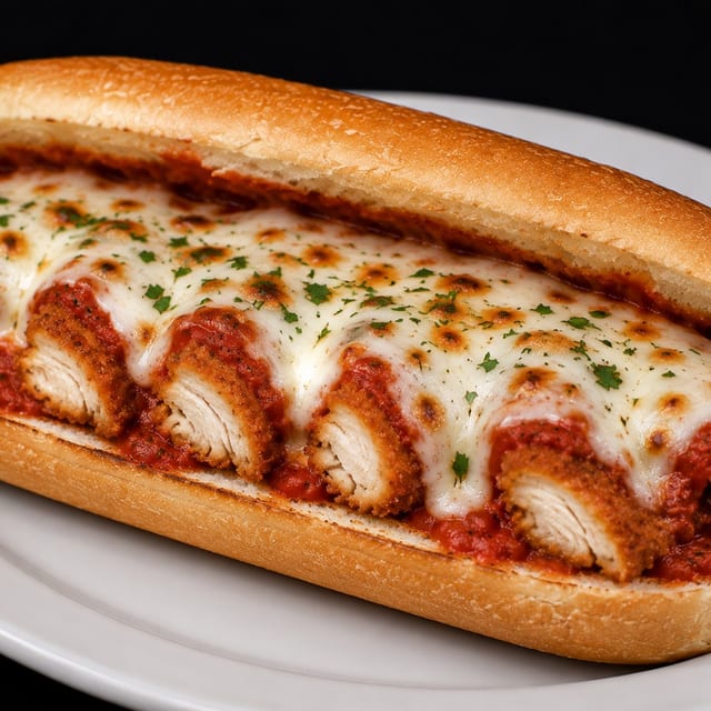 Crispy Chicken Parmesan Hero.
