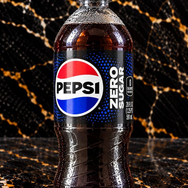 Pepsi Zero 20oz Plastic Bottle.