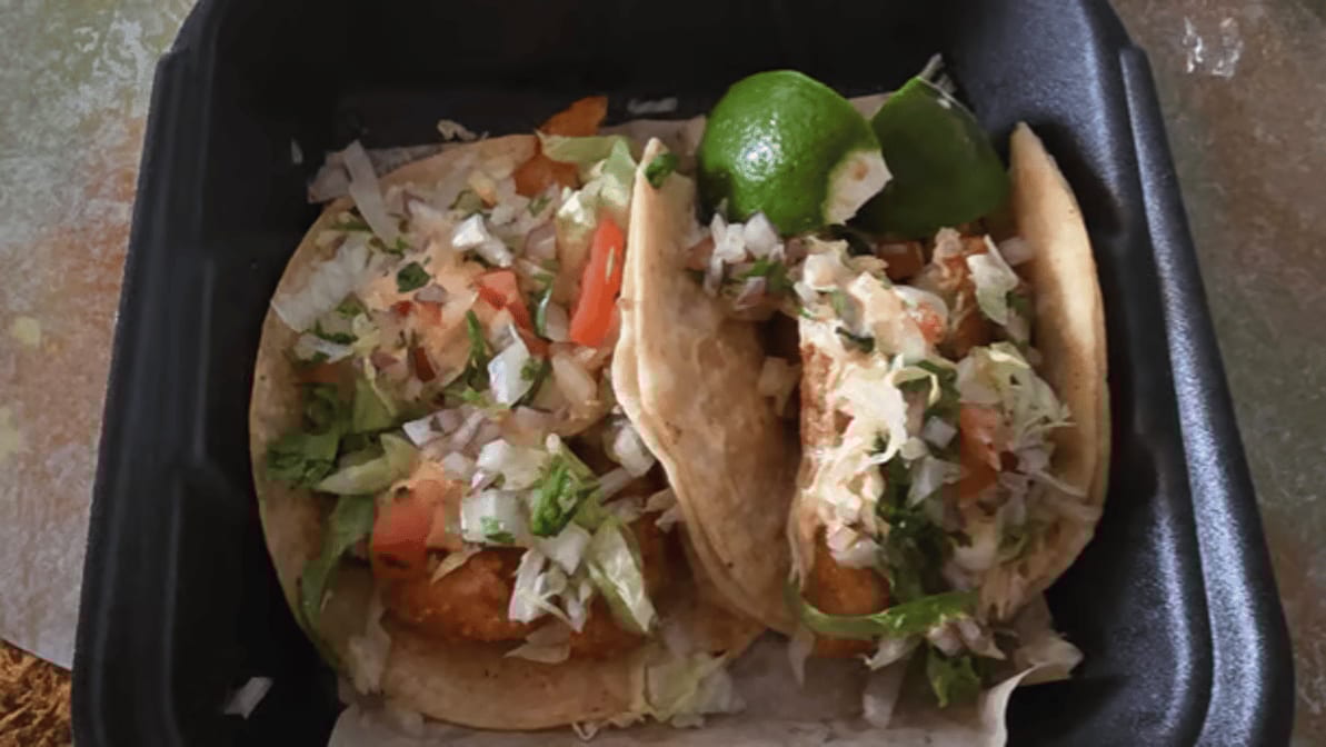 2 Fish Tacos.