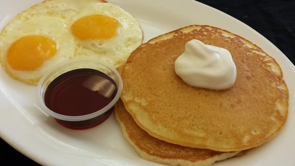 2 Eggs and 2 Pancakes.