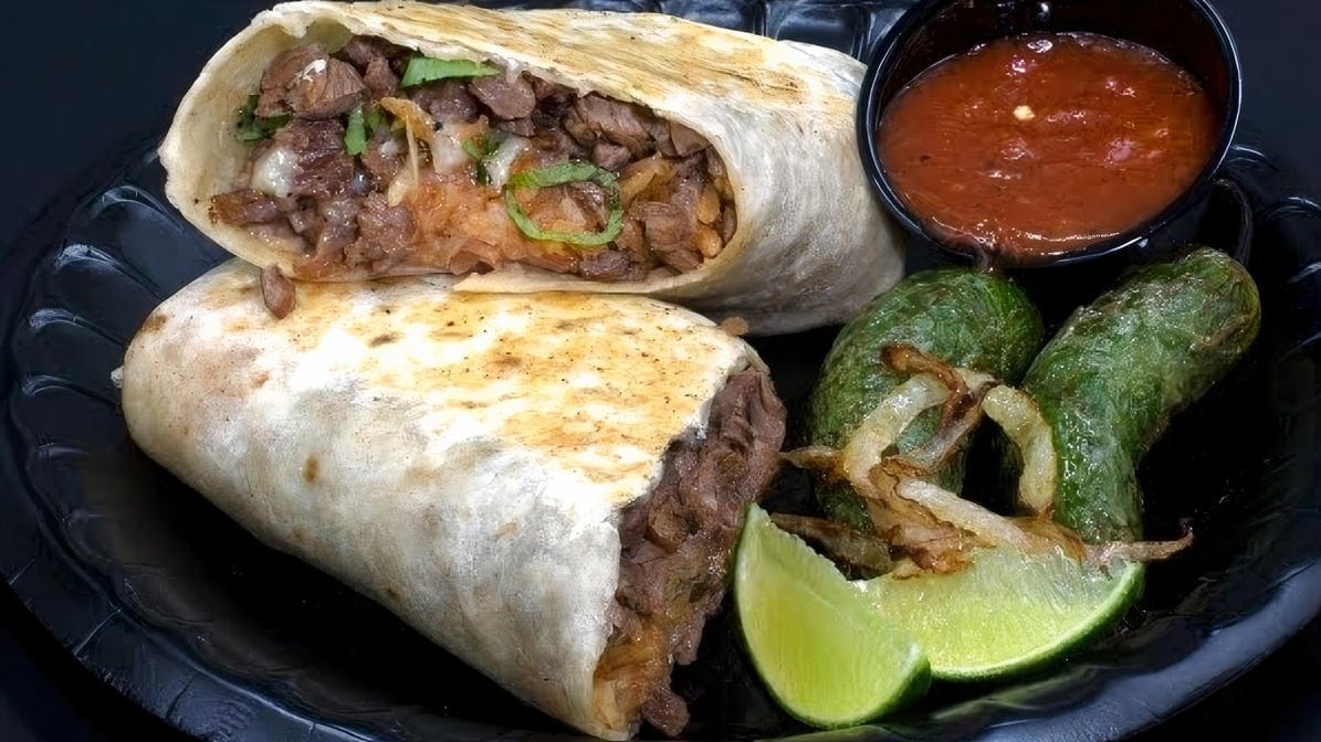Ground Beef Burrito.