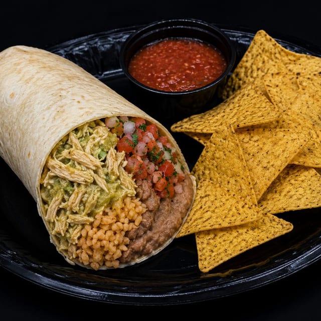 Shredded Chicken Burrito.