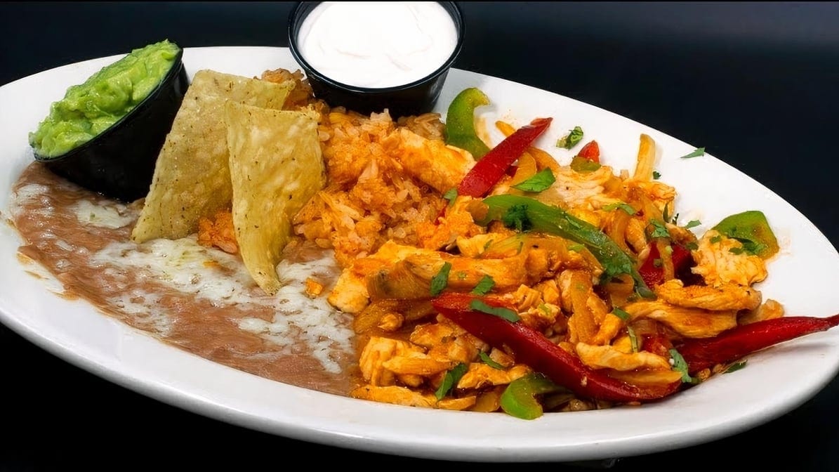 Shrimp Fajitas Plate.