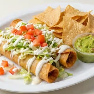 Rolled Taquitos Appetizer.