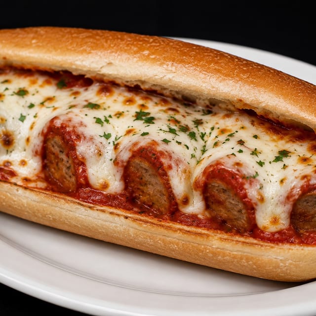 Meatball Parmesan Hero.