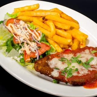 Chicken Milanesa Huichol Combination Plate