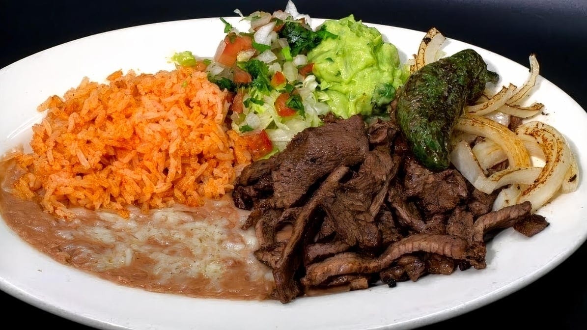 Carnitas Combination Plate.