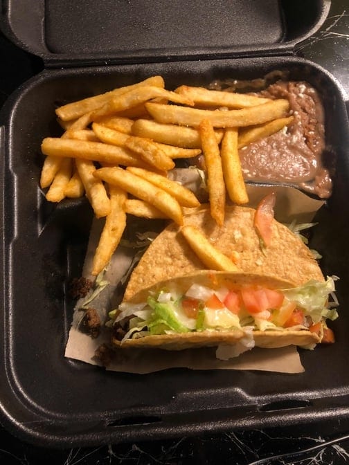 Hard Taco Combination Plate.