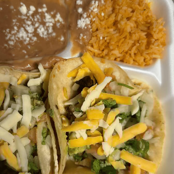 Border Soft Taco Combination Plate.