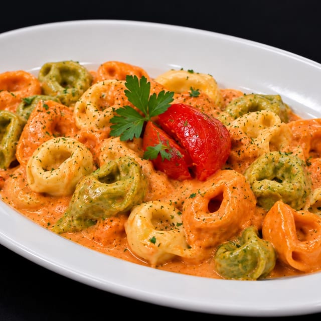 Cheese Tortellini Alla Vodka.