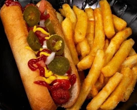 The Works Hot Dog with Bacon.